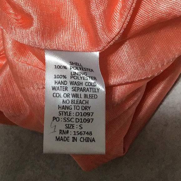 NWT Racheal Size S Coral Off The Shoulder Dress! - Picture 7 of 9